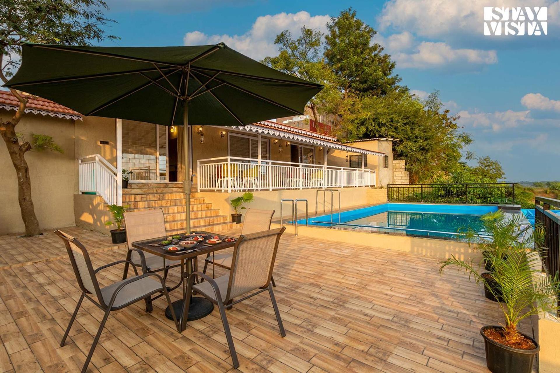Stayvista'S Harvest Haven - Pool-View Villa With Deck & Machan Near Sula Nashik Exterior foto